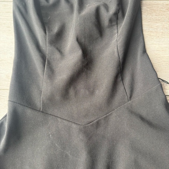 Vintage M Collection Black Strapless Bodycon Lace Lining Dress Made in USA - Picture 6 of 15